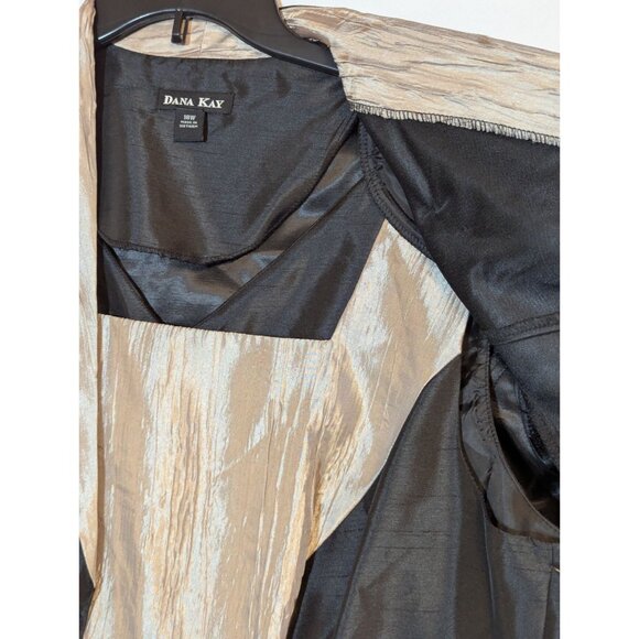 Dana Kay Black & Gold Tiered Dress With Jacket Plus Size 18W Elegant Formal Outf - Picture 3 of 8